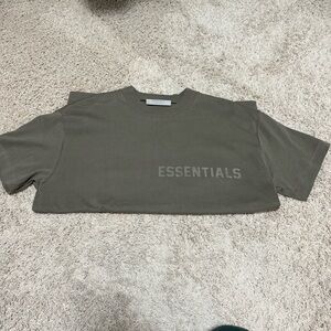 Fear of God Essentials Olive t shirt
